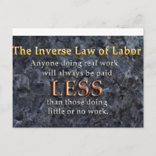 Carte Postale Loi inverse du travail