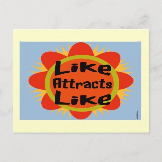 Carte Postale Loi sur les fleurs d'attraction (Devant)