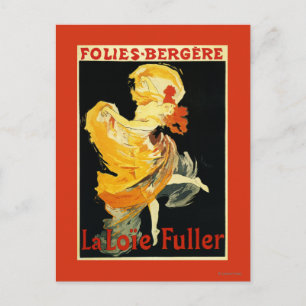 Carte Postale Loie Fuller au théâtre Folies-Bergere