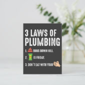Carte Postale Lois de la plomberie cadeau pour Plumber Journeyma (Debout devant)