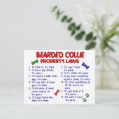 CARTE POSTALE LOIS DE PROPRIÉTÉ COLLIE PORTÉES 2 (Debout devant)