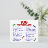 Carte Postale Lois sur les propriétés du carlin 2 (Debout devant)