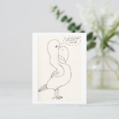 Carte Postale L'Oiseau Avec La Tête De Simpson Homer (Debout devant)