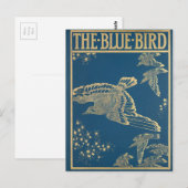 Carte Postale L'oiseau bleu - couverture vintage (Devant / Derrière)