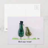 Carte Postale L'oiseau dit 'tweet' (Devant / Derrière)