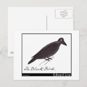 Carte Postale L'oiseau noir d'Edward Lear (Devant / Derrière)