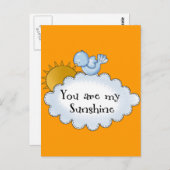 Carte Postale L'Oiseau Soleil de l'Enfant Vous êtes mon soleil (Devant / Derrière)