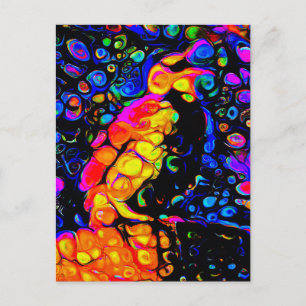 Carte Postale L'Oiseau Solitaire 4 : Style Art Liquide