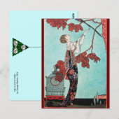 CARTE POSTALE L'OISEAU VOLONTAIRE, DESIGNER DE MODE BEAUTÉ (Devant / Derrière)