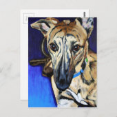 Carte Postale Loki - chien de Lurcher (Devant / Derrière)