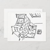 Carte Postale Lollipop man dort avec sa sucette (Devant / Derrière)