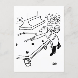 Carte Postale Lollipop Man joue à Snooker