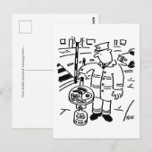 Carte Postale Lollipop Man prépare son petit déjeuner (Devant / Derrière)