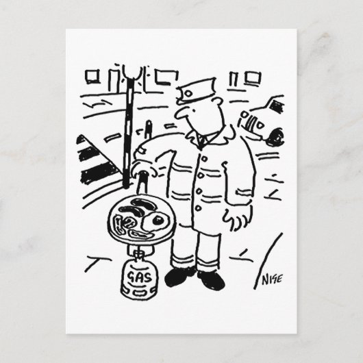 Carte Postale Lollipop Man prépare son petit déjeuner (Devant)