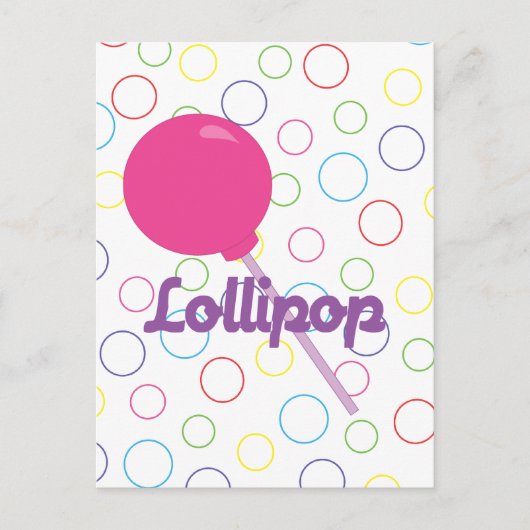 Carte Postale Lollipop rose (Devant)
