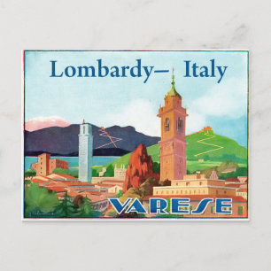 Carte Postale Lombardie, Italie, Varèse, vue de la ville, montag