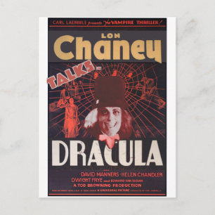 Carte Postale Lon Chaney et Dracula
