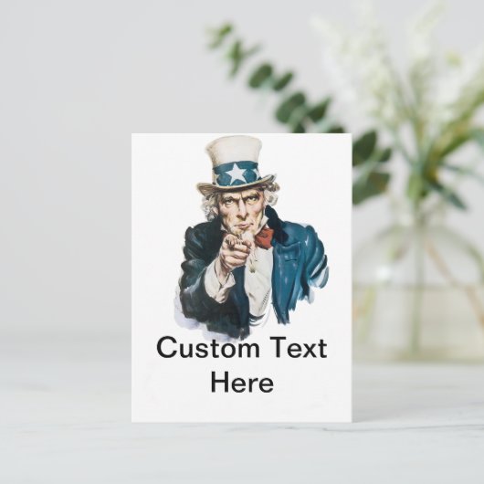 Carte Postale L'Oncle Sam I veulent que vous customisiez avec (Debout devant)