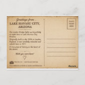 Carte Postale London Bridge at Night (Dos)