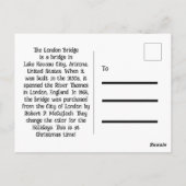 Carte Postale London Bridge, Lake Havasu, Az. (Dos)