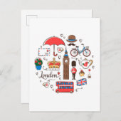 Carte Postale London Doodles (Devant / Derrière)