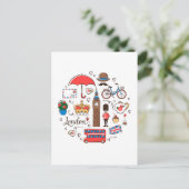 Carte Postale London Doodles (Debout devant)