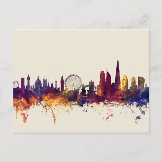Carte Postale London England Skyline (Devant)