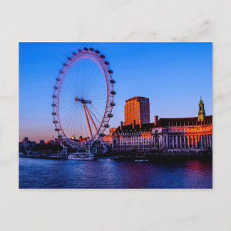 Carte Postale London Eye dans la nuit