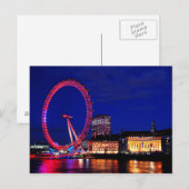 Carte postale London Eye, Londres Royaume-Uni (Devant / Derrière)