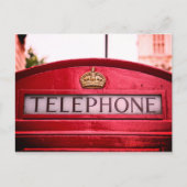 Carte Postale London Red Telephone Booth (Devant)
