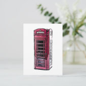 Carte Postale London Red Telephone Booth Iconic British Travel (Debout devant)