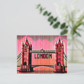 Carte Postale London SKyline dans le style d'illusion optique BA (Debout devant)