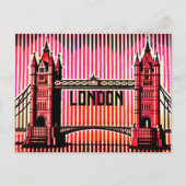 Carte Postale London SKyline dans le style d'illusion optique BA (Devant)