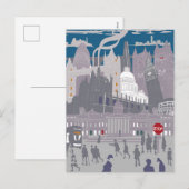 Carte Postale London Skyline Illustration (Devant / Derrière)