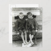 Carte Postale London Slums, Les Garçons (Devant / Derrière)