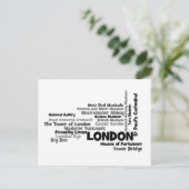 Carte postale London Text Art (Debout devant)