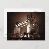 Carte Postale London Tower Bridge en soirée (Devant / Derrière)