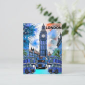 Carte Postale London Travel Art Postcard, London Travel Art, Eng (Debout devant)