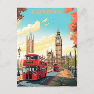 Carte Postale London Travel Postcard Art, London Travel Art, Ang
