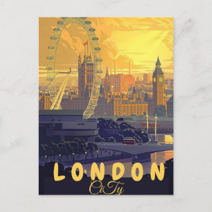 Carte Postale London Travel Postcard Art, London Travel Art, Ang