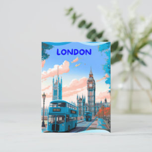 Carte Postale London Travel Postcard Art, London Travel Art, Ang