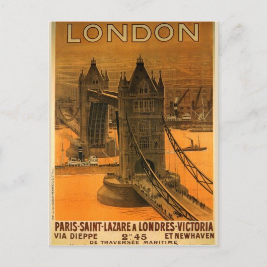 Carte postale London Vintage Bridge Tower (Devant)