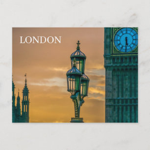 Carte postale London Westminster vue coucher de so