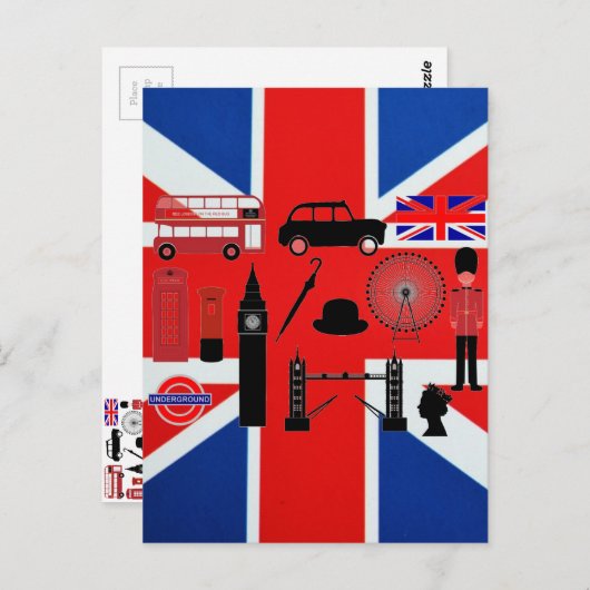 Carte postale Londres (Devant / Derrière)