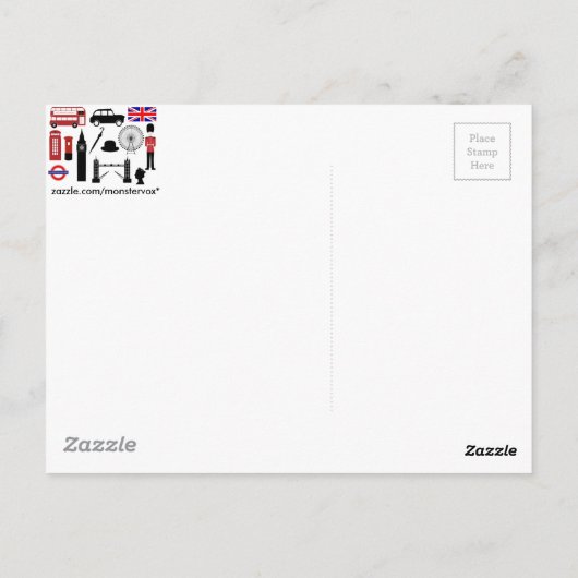 Carte postale Londres (Dos)