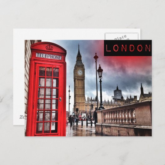 Carte postale Londres (Devant / Derrière)