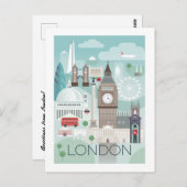 Carte postale Londres (Devant / Derrière)