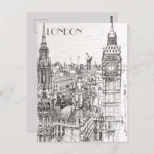 Carte Postale Londres (Devant / Derrière)