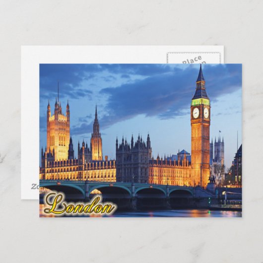 Carte postale Londres (Devant / Derrière)