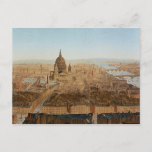 Carte Postale Londres : a bird's eye view of St. Paul's and the